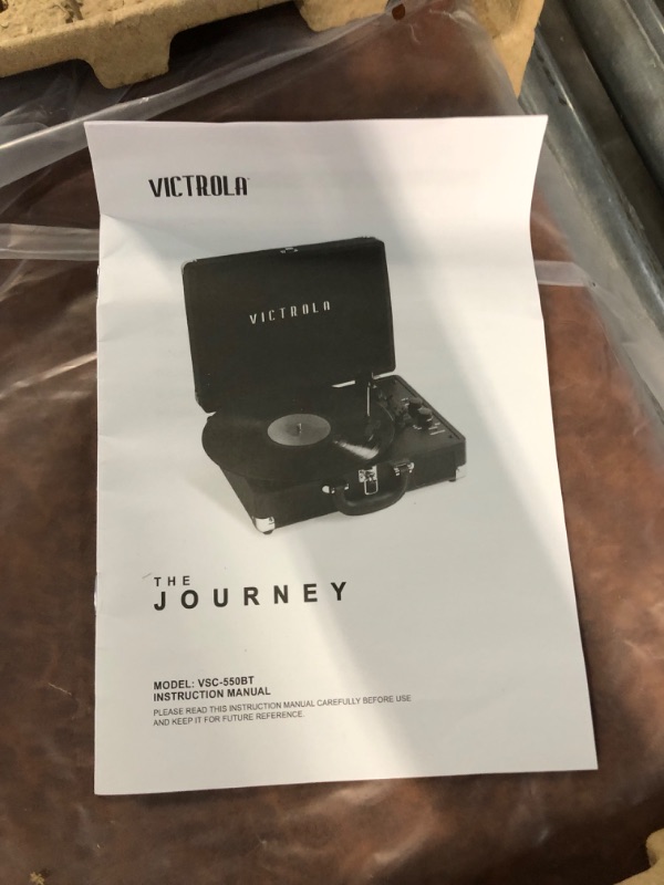 Photo 1 of Victrola Vintage 3-Speed Bluetooth Portable Suitcase Record Player with Built-in Speakers | Brown