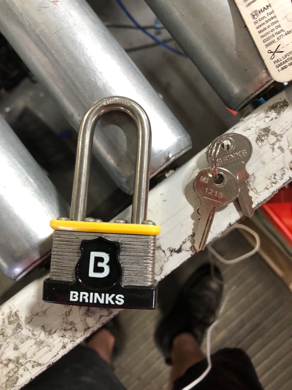 Photo 2 of BRINKS - 44mm XT Series Commercial Laminated Steel Padlock with 1 1/2" Shackle