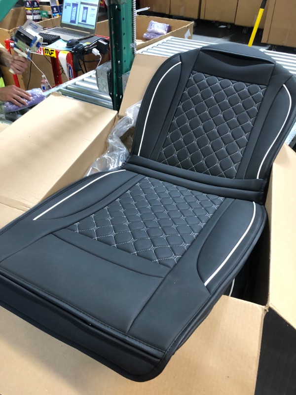 Photo 4 of Aierxuan 2pcs Car Seat Covers Front Set with Waterproof Leather,Airbag Compatible Automotive Vehicle Cushion Cover Universal fit for Most Cars