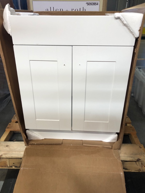 Photo 6 of **PARTS ONLY** Project Source 24-in White Single Sink Bathroom Vanity with White Cultured Marble Top