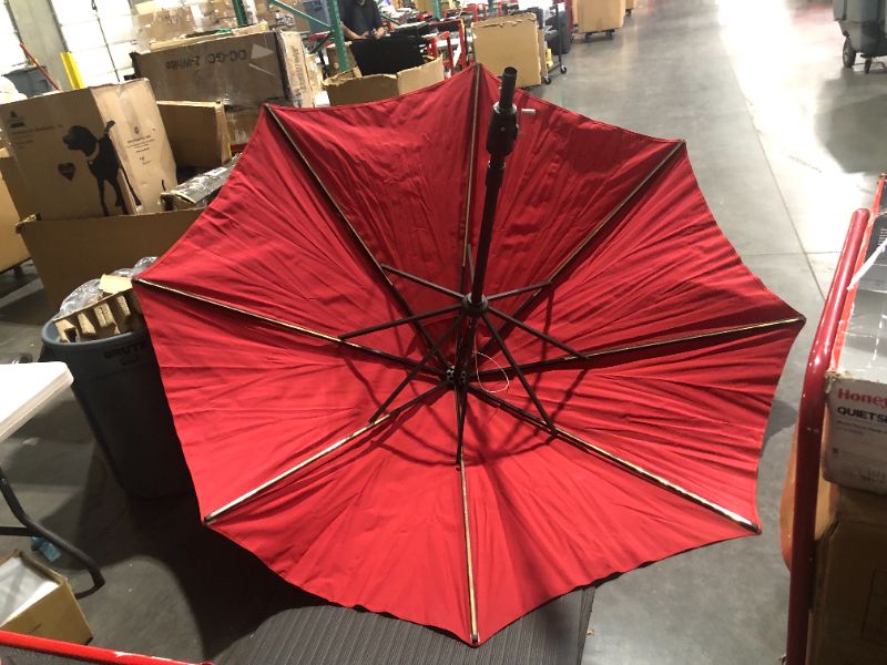 Photo 4 of ***MAJOR DAMAGE - SEE NOTES***
allen + roth 9-ft Red Solar Powered Slide-tilt Market Patio Umbrella