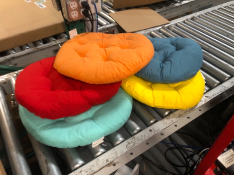 Photo 2 of **PARTS ONLY** 12 Pieces Floor Pillows Cushions Round Seat Pillows Seating 15 x 15 Inches Color Chair Cushions Floor Pillow Reading Cushion