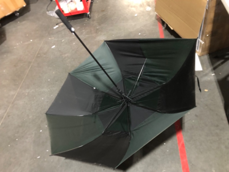 Photo 4 of ***MAJOR DAMAGE TO RIBS - ESE PICTURES***
Baraida Golf Umbrella, Extra Large Oversize Double Canopy Vented Windproof Waterproof Umbrella Green Black 68 in