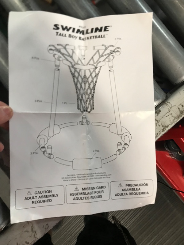 Photo 3 of * item incomplete *
SWIMLINE Pool Basketball Hoop Floating Or Poolside Game With Real Feel Net & Float Foam