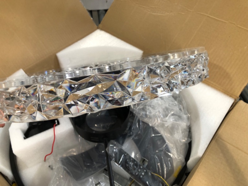 Photo 1 of **PARTS ONLY** SCAWAIL Ceiling Fan with Lights + Remote Control 3 Color 6 Speeds