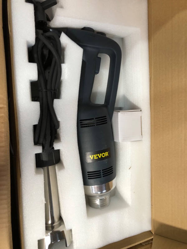 Photo 2 of **UNABLE TO TEST**
VEVOR Commercial Immersion Blender 350W Power, Hand Held Mixer with 9.8-Inch 304 Stainless Steel Removable Shaft, Electric Stick Blender Variable Speed 4000-16000RPM