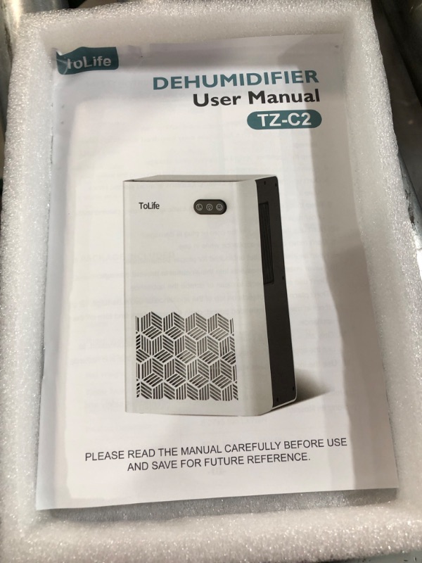 Photo 3 of **UNABLE TO TEST**
Dehumidifier, ToLife Dehumidifiers for Room, 95 OZ Water Tank, (950 sq.ft) Dehumidifiers with Auto Shut Off, 7 Colors LED Light, White