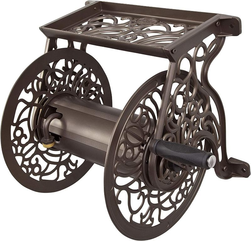 Photo 1 of  Decorative Cast Aluminum Wall Mount Garden Hose Reel 