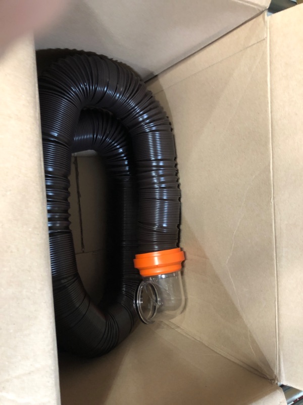 Photo 2 of Camco RhinoFLEX RV Sewer Hose Kit with Swivel Transparent Elbow 