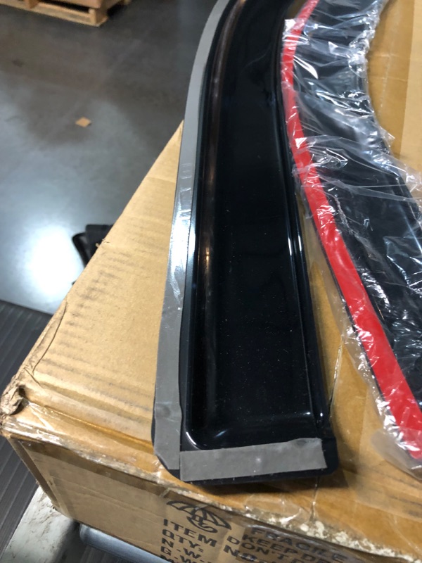 Photo 1 of Lightronic WV94738 Tape-on Side Window Visor Deflector Rain Guard, Dark Smoke Shatterproof, 4 PCS Set for 2004-2014 Ford F-150 SuperCab