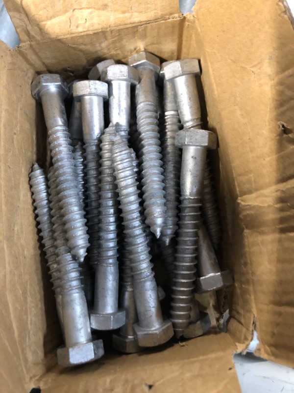 Photo 2 of 1/2 in. x 4 in. Hex Galvanized Lag Screw (25-Pack)