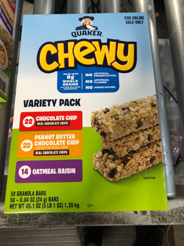 Photo 1 of *EXPIRES SEP. 15 23) Quaker Chewy Granola Bars, 3 Flavor Variety Pack