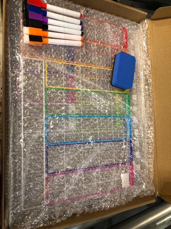 Photo 1 of * weekly planner * see images * no markers *
 Acrylic Magnetic Fridge Calendar & Weekly Planner