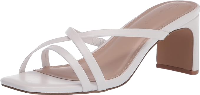 Photo 1 of The Drop Women's Amelie Strappy Square Toe Heeled Sandal, 7.5 - White