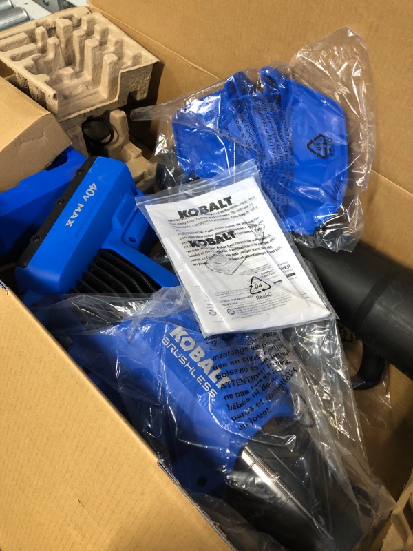 Photo 3 of Kobalt 40-Volt Max 520-CFM Leaf Blower and 15-in String Trimmer Combo Kit - Battery and Charger Included
