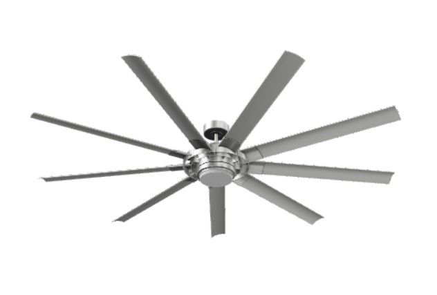 Photo 2 of **FOR PARTS ONLY**  Fanimation Studio Collection Slinger v2 72-in Brushed Nickel Color-changing LED Indoor/Outdoor Ceiling Fan with Light Remote (9-Blade)
