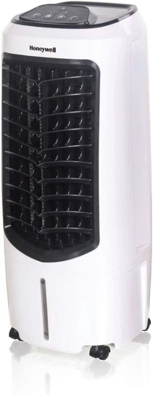 Photo 1 of Honeywell 194 CFM Compact Spot Fan & Humidifier, Indoor Portable Evaporative Air Cooler, (White)
