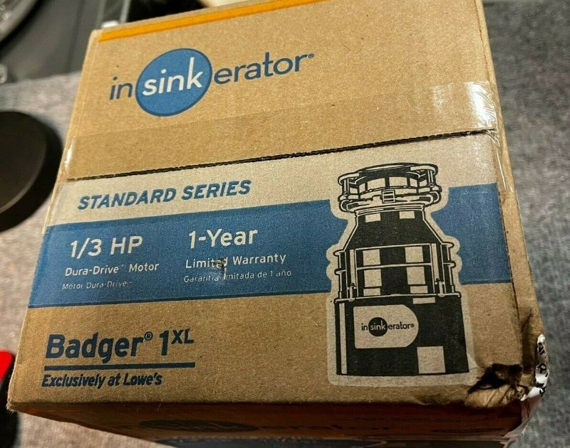 Photo 2 of NEW InSinkErator Badger 1XL Garbage Disposal 1/3 HP Standard Series
