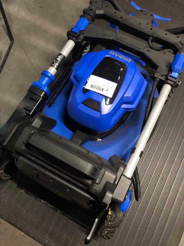 Photo 3 of ***MISSING BATTERY - UNTESTED - SEE NOTES***
Kobalt 2X24 V (48 V Total) Brushless Self-Propelled Electric Lawn Mower, 20 In