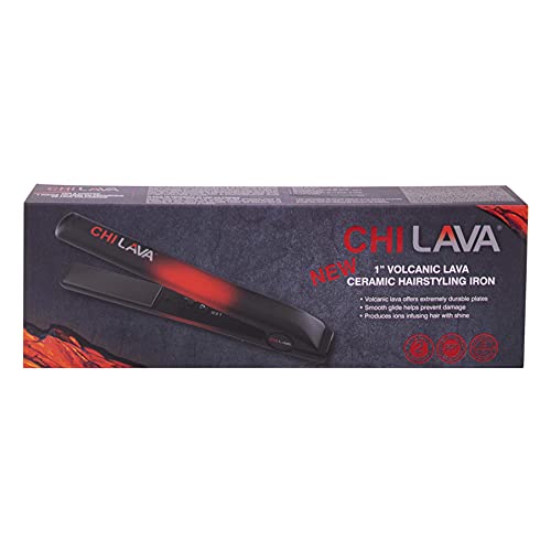 Photo 2 of (FOR PARTS) CHI Original Lava 1" Ceramic Hairstyling Flat Iron, Red
