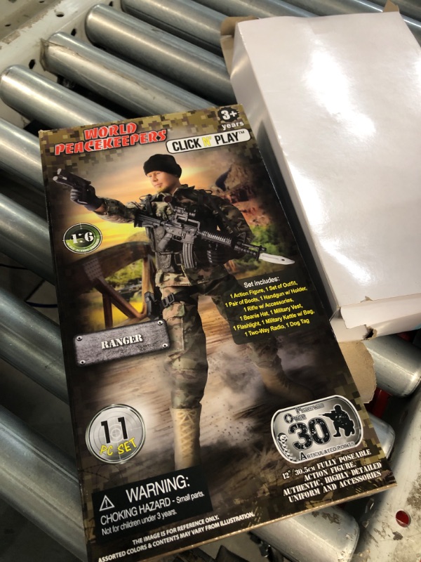 Photo 1 of Click N' Play 12-Inch Action Figures Military Ranger Swat | Action Figure Stand, Army Action Figures, Toy Weapons | Toy Soldiers, World Peacekeepers, Army Guys, Elite Force | Soldier Toys for Boys