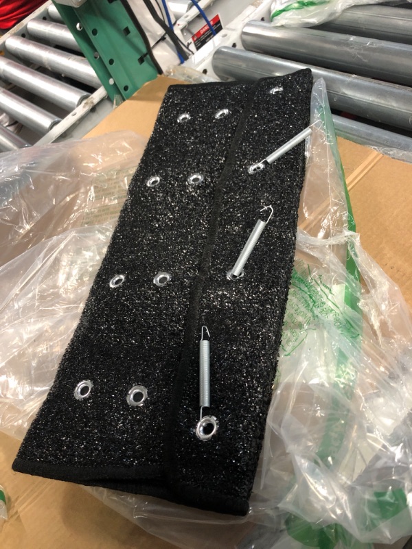 Photo 1 of  Wraparound Radius RV Step Rug Black 22 in. Wide