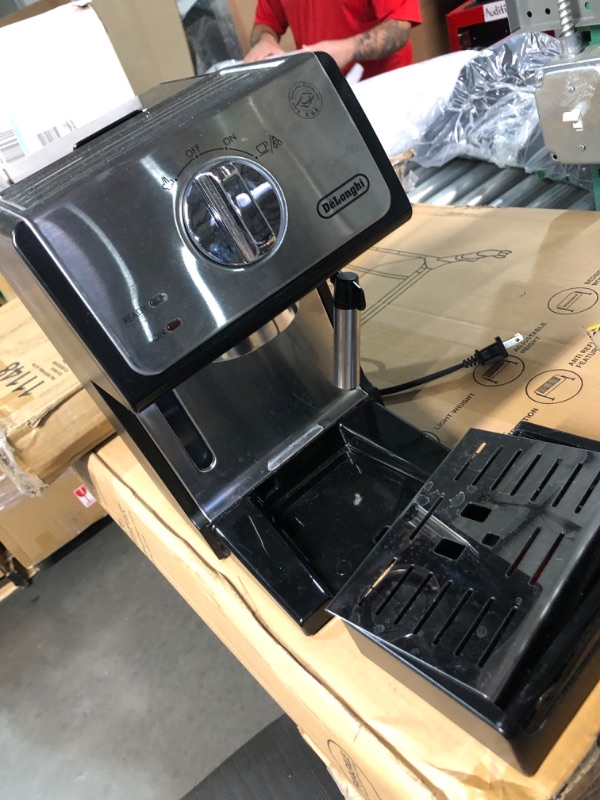 Photo 2 of **PARTS ONLY, LEAKS, NON-FUNCTIONAL** De'Longhi ECP3420 Bar Pump Espresso and Cappuccino Machine, 15", Black