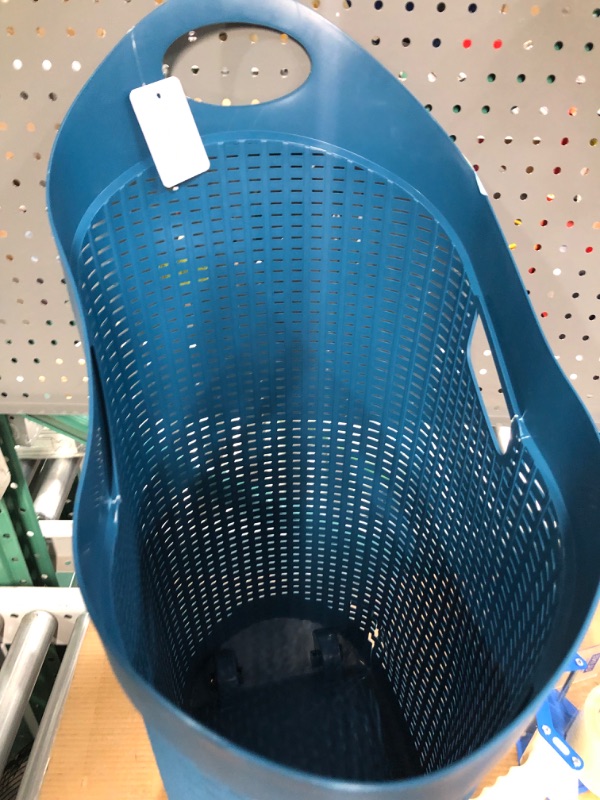 Photo 2 of  Mobile Laundry Hamper, 60 Liter Blue 