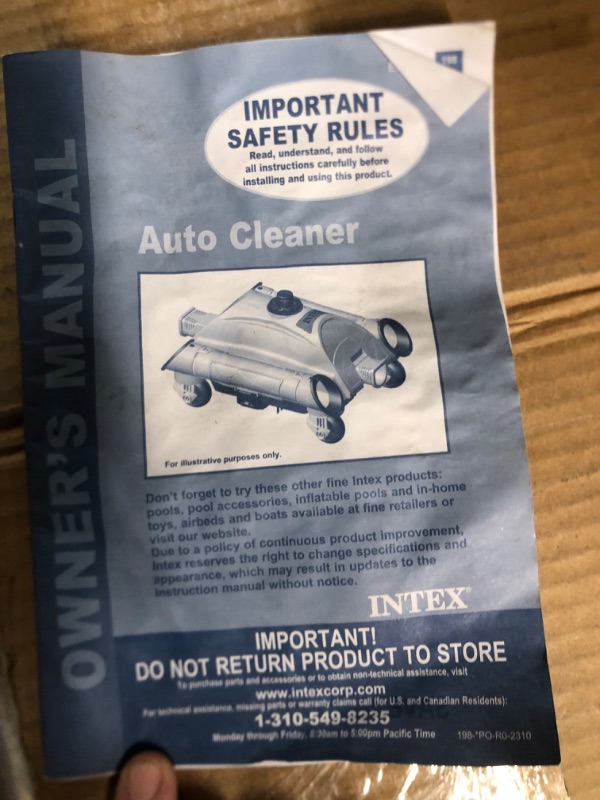 Photo 2 of *see notes* Intex Recreation Corp 28001E Intex Auto Pool Cleaner, 1 Pack, 