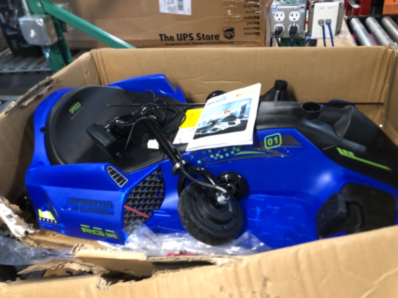 Photo 2 of 24V Kids Ride on Drift Car for Kids, Electric Drifting Go-Kart, Blue