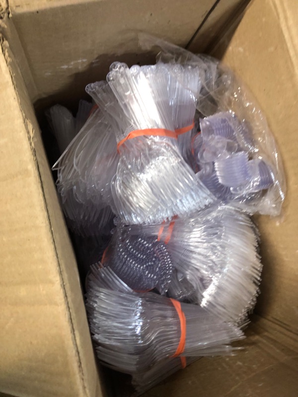 Photo 1 of [360 Combo Box] Clear Heavyweight Disposable Plastic Silverware - Cutlery