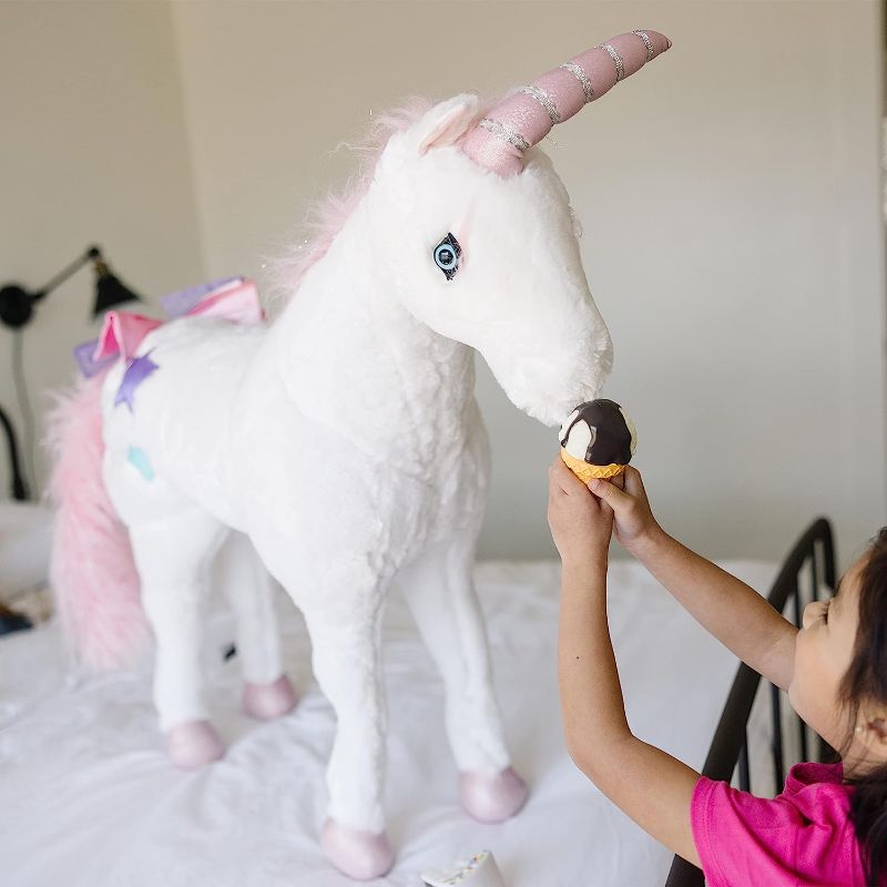 Photo 1 of Melissa & Doug Giant Unicorn - Lifelike Stuffed Animal (over 2 feet tall)