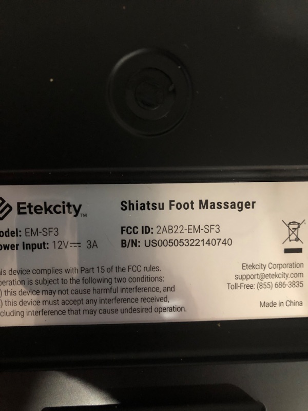 Photo 3 of * item used * dirty *
Etekcity Foot Massager Machine with Heat and APP Remote, Gifts for Men and Women, 