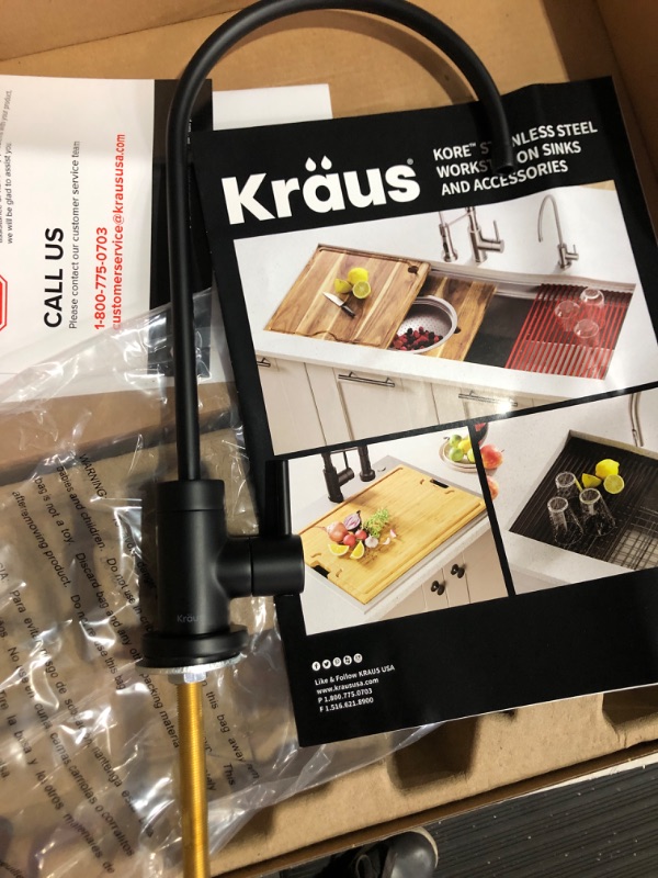 Photo 4 of [MISSING PIECES]
Kraus KPF-1610-FF-100BG Bolden Commercial Style Pull-Down Kitchen Purita Water Filter Faucet Combo