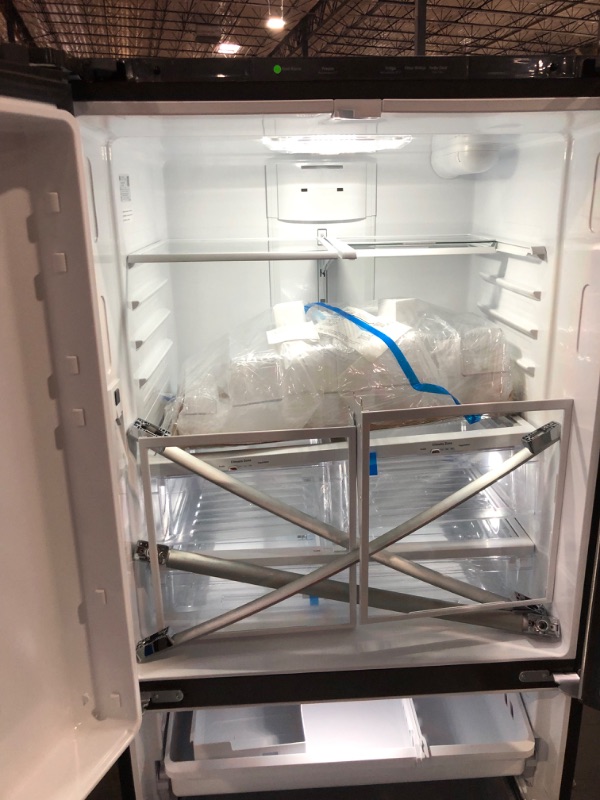 Photo 2 of GE - 27 cu. ft. French Door Refrigerator in Fingerprint Resistant Stainless with Internal Dispenser, ENERGY STAR