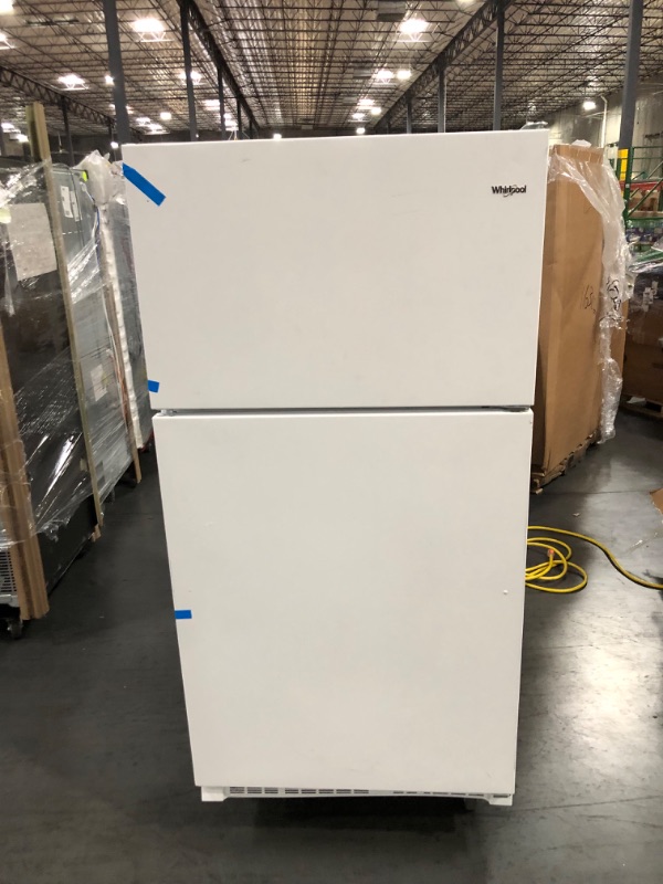 Photo 13 of [Used] Whirlpool 20.5-cu ft Top-Freezer Refrigerator (White)
