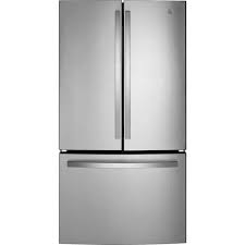 Photo 1 of [Minor damage] GE - 27 cu. ft. French Door Refrigerator in Fingerprint Resistant Stainless Steel