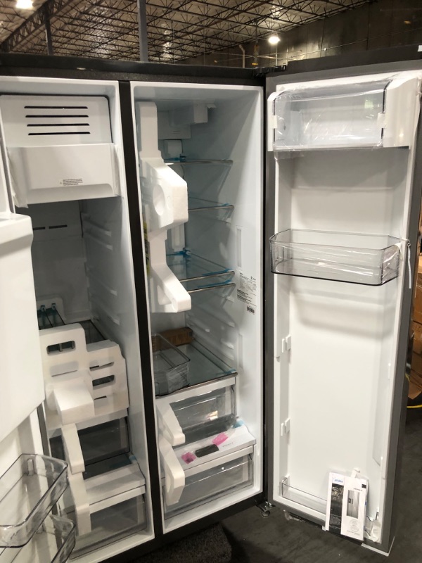 Photo 10 of Midea 26.3-cu ft Side-by-Side Refrigerator with Ice Maker (Stainless Steel)