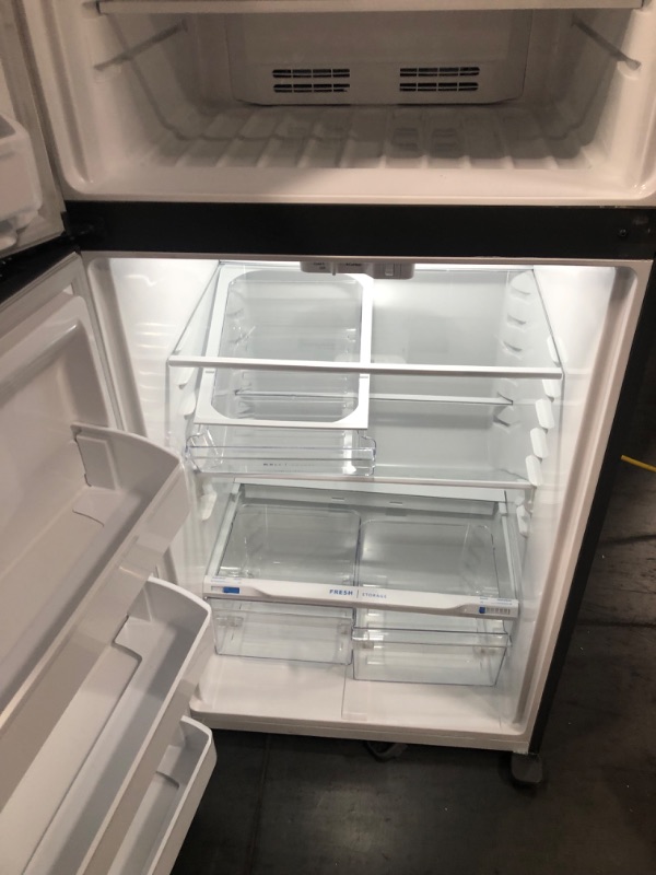 Photo 10 of Frigidaire Garage-Ready 18.3-cu ft Top-Freezer Refrigerator (Fingerprint Resistant Stainless Steel)