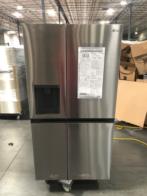 Photo 17 of LG - 28 cu. ft. Side by Side Refrigerator with External Water in Stainless Standard Depth