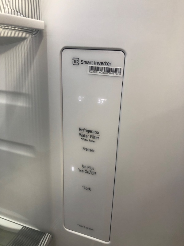 Photo 3 of LG - 28 cu. ft. Side by Side Refrigerator with External Water in Stainless Standard Depth