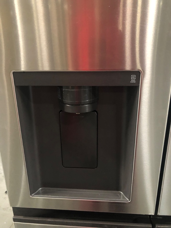 Photo 1 of LG - 28 cu. ft. Side by Side Refrigerator with External Water in Stainless Standard Depth