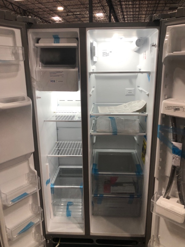 Photo 13 of [Minor Damage] Frigidaire 25.6-cu ft Side-by-Side Refrigerator with Ice Maker (Fingerprint Resistant Stainless Steel) 