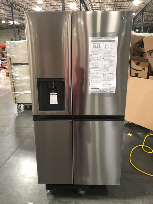 Photo 12 of LG 36" 28 cu. Ft. Smart Freestanding Side-By-Side Refrigerator - Stainless Steel
