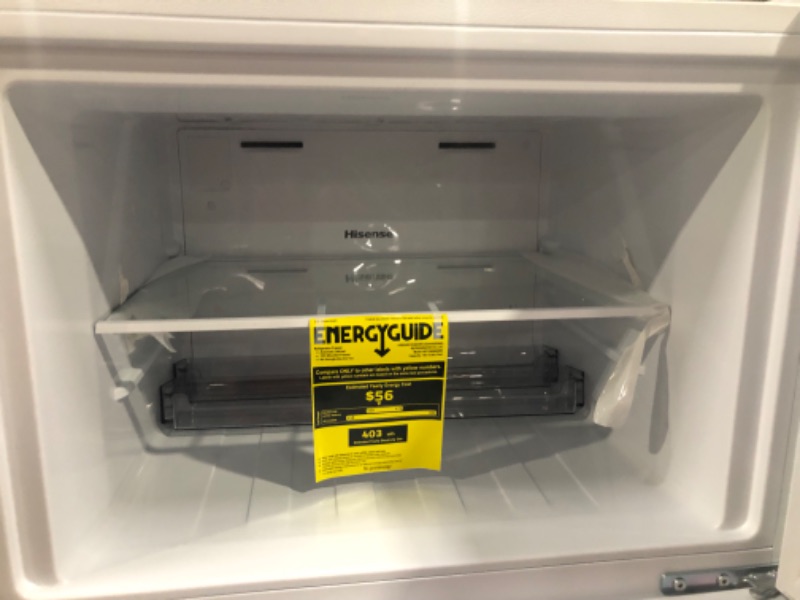 Photo 6 of [Minor Dent] Hisense 18-cu ft Top-Freezer Refrigerator (White)