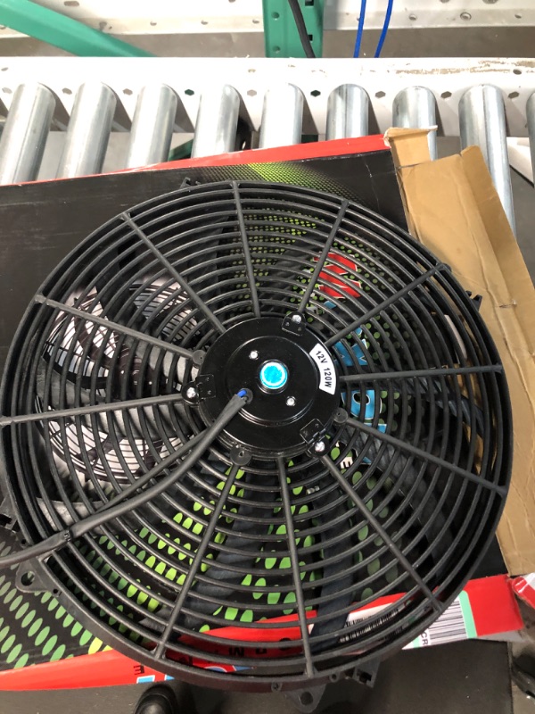 Photo 1 of 16" inch Universal Slim Fan Push Pull Electric Radiator Cooling 12V Mount Kit Black 16 Inch