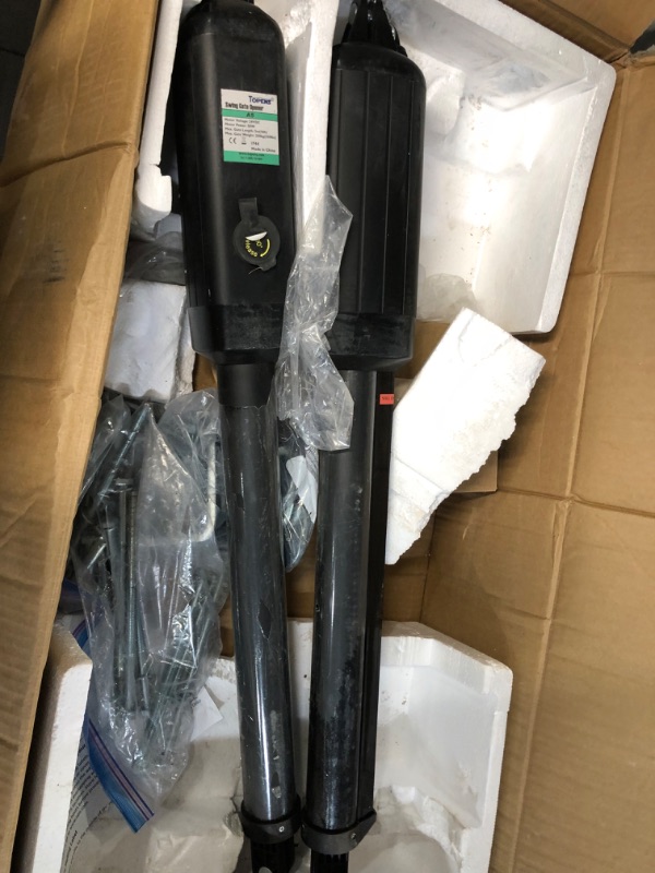 Photo 1 of TOPENS AD5S Automatic Gate Opener Kit Medium Duty Solar Dual Gate Operator for Dual Swing Gates Up to 16 Feet or Max 550 Pounds Gate Motor Solar Panel