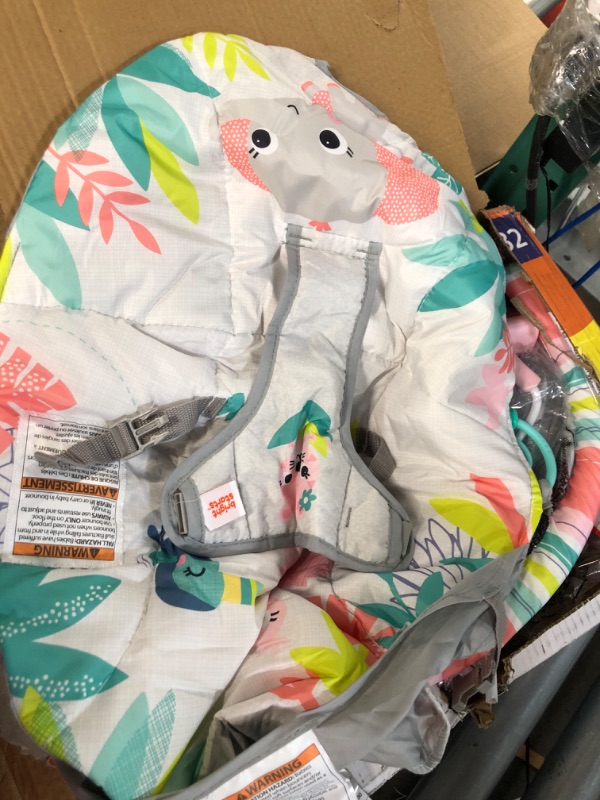 Photo 2 of Bright Starts Flamingo Vibes 3-Point Harness Baby Bouncer 