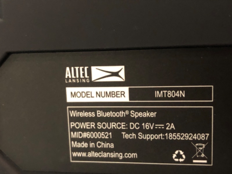 Photo 4 of Altec Lansing Sonic Boom - Waterproof Bluetooth Speaker