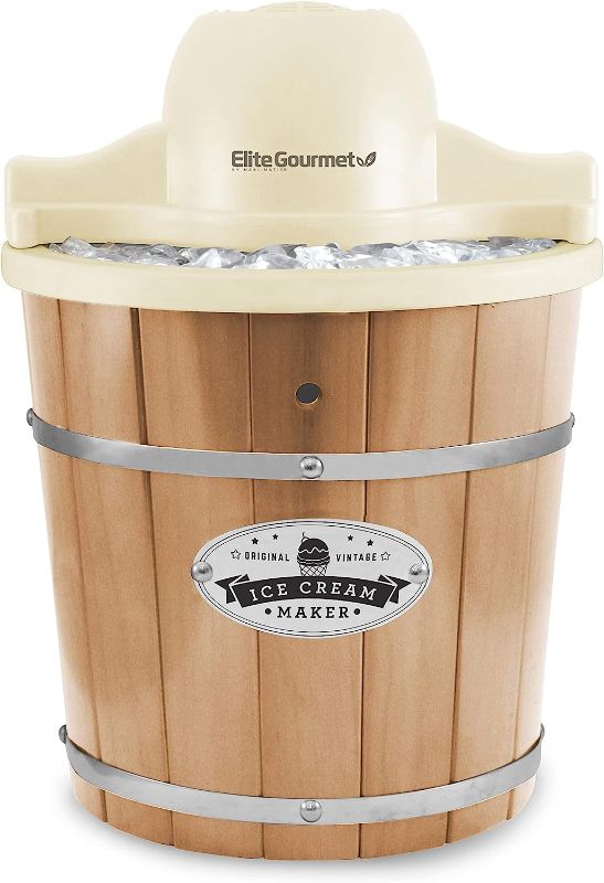 Photo 1 of **FOR PARTS ONLY**  Elite Gourmet EIM-924L, 4 Qt. Electric Motorized Ice Cream Maker